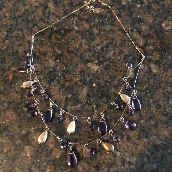 Coldwater Creek Jewelry - Vintage Coldwater Creek 2 Strand Purple Beads Necklace